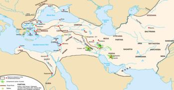 A map showing the Royal Roads of the Achaemenid Persian Empire.