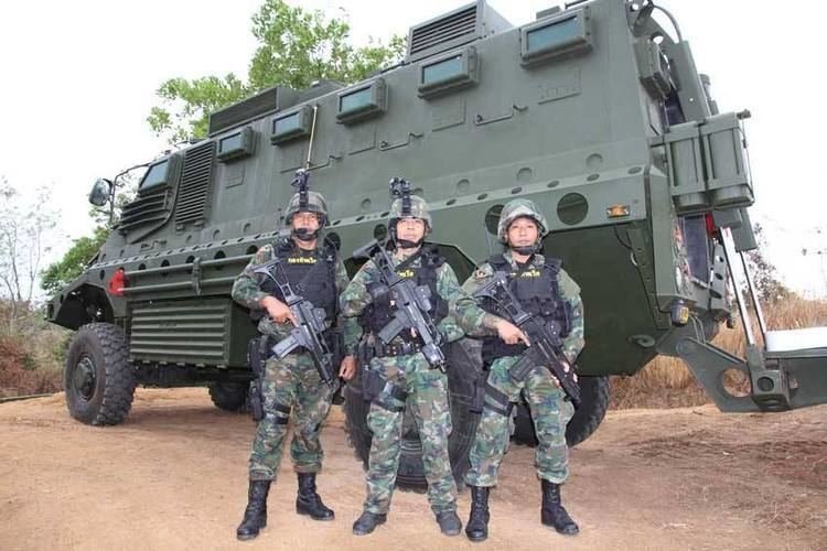 Royal Thai Marine Corps Armored wheeled PHANTOM 380X test by the Navy Royal Thai Marine