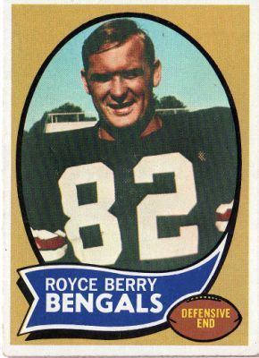 Royce Berry CINCINNATI BENGALS Royce Berry 86 Rookie Card TOPPS 1970 Orange