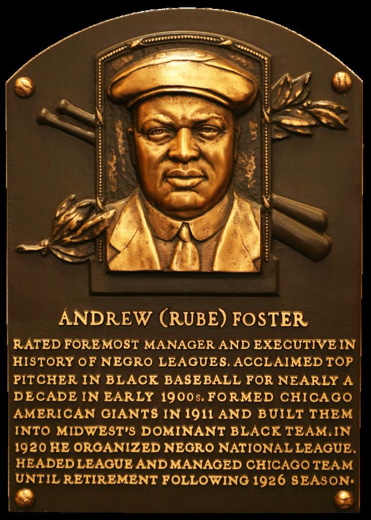 Rube Foster Foster Rube Baseball Hall of Fame