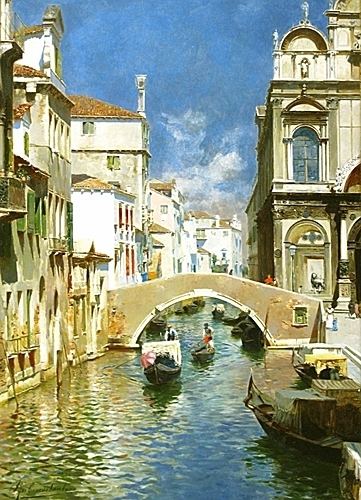 Rubens Santoro Rubens Santoro 18591942 Venetian Canal Object Detail Fine