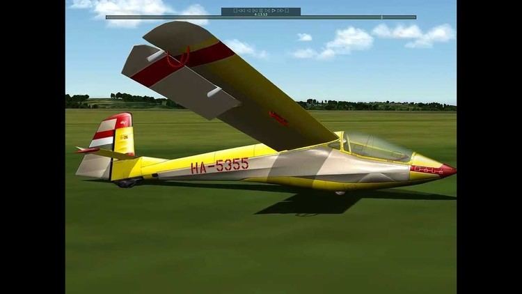 Rubik R-26 Góbé Rubik R26 quotGbquot glider trainer landing in Xplane 9 outside view