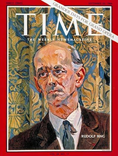 Rudolf Bing TIME Magazine Cover Rudolf Bing Sep 23 1966 Rudolf