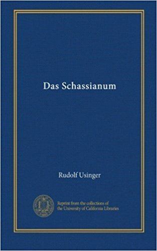 Rudolf Usinger Das Schassianum German Edition Rudolf Usinger Amazoncom Books