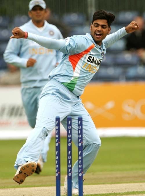Rudra Pratap Singh Rudra Pratap Singh celebrates after bowling Jacques Kallis
