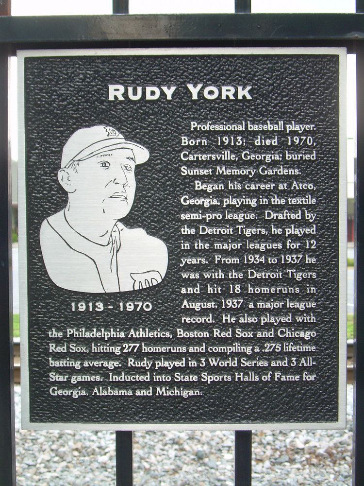 Rudy York Rudolph Preston Rudy York Major League Baseball Player Etowah
