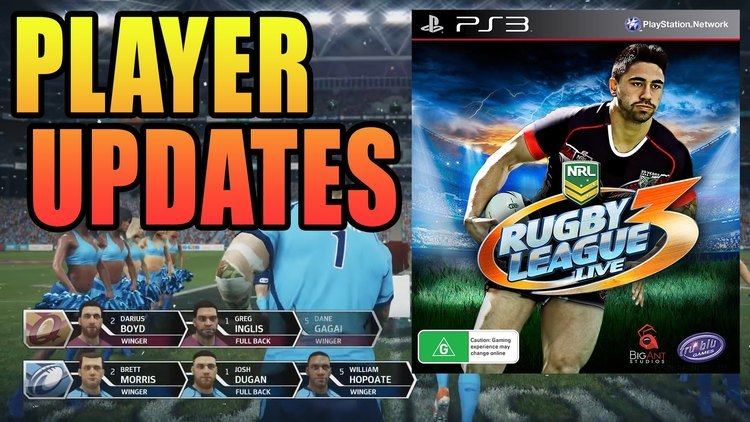 Rugby League (video game series) Rugby League Live 3 Player Stats Update NRL Video Game YouTube