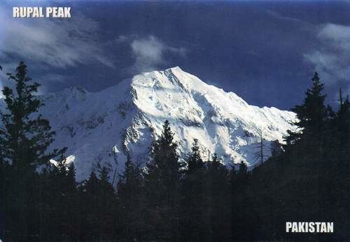 Rupal Peak Pakistan Beautiful Postcard Rupal Peak 125 Pakistan Stamps