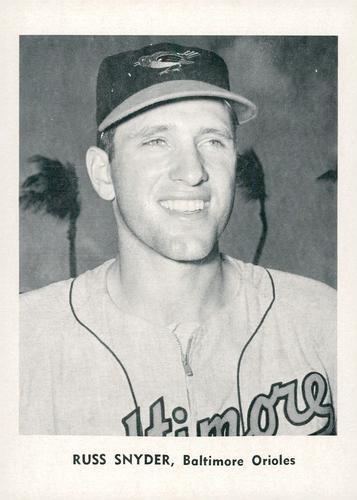 Russ Snyder 1961 Jay Publishing Baltimore Orioles Baseball Gallery The
