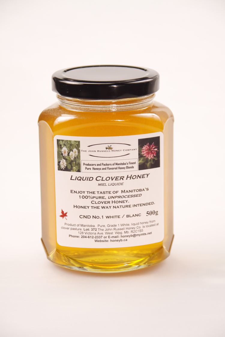 Russell Honey 500g Unpasteurized Clover Honey The John Russell Honey Company