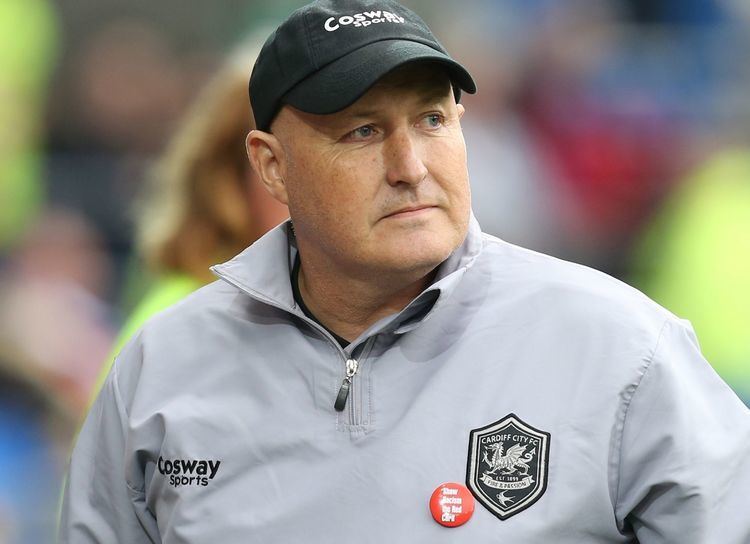 Russell Slade On the touchline with Cardiff City boss Russell Slade