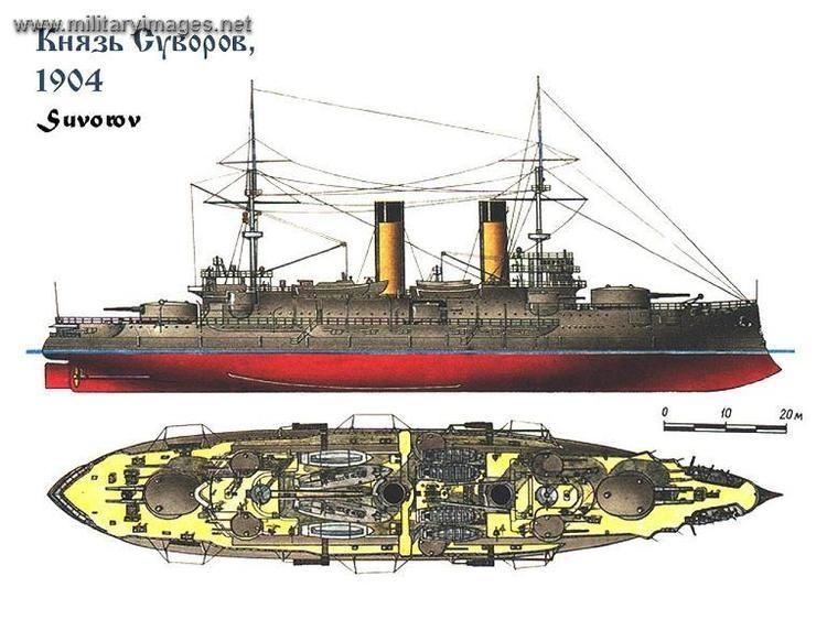 Russian battleship Knyaz Suvorov Knyaz Suvorov Imperial Russian Battleship MilitaryImagesNet A