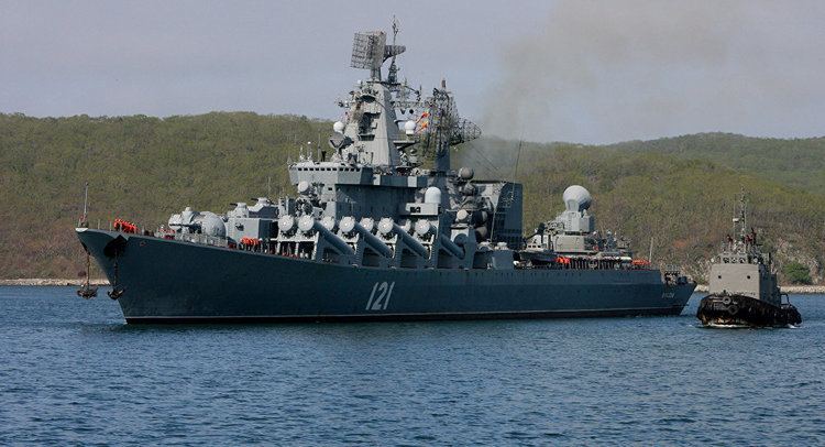 Russian cruiser Moskva US Navy Destroyer Tracks Russia39s Moskva Cruiser