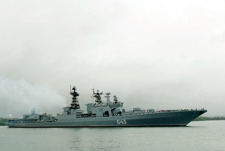 Russian destroyer Marshal Shaposhnikov httpsuploadwikimediaorgwikipediacommonsdd
