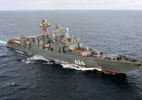 Russian destroyer Vice-Admiral Kulakov Russian destroyer ViceAdmiral Kulakov passes the Suez Canal Naval