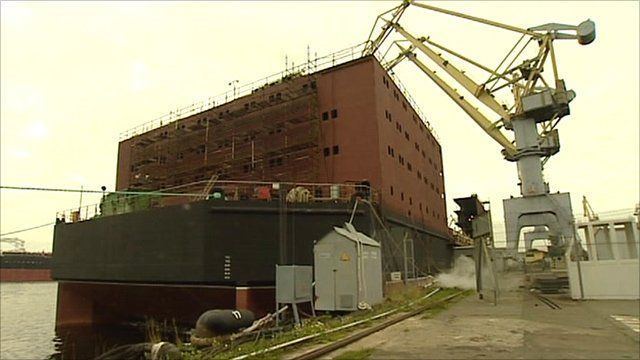 Russian floating nuclear power station A rare view of Russia39s floating nuclear power station BBC News