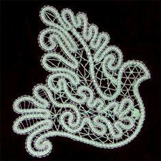 Russian lace Bobbin lace from the Russian town of Vologda Panel with two swans