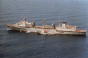 Russian replenishment ship Berezina httpsuploadwikimediaorgwikipediacommonsthu