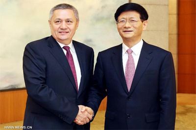 Rustam Azimov UzDailycom Meng Jianzhu and Rustam Azimov hold talks in Beijing