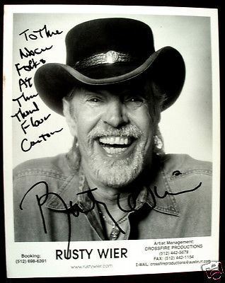 Rusty Wier Texas Blues Rock Roll Singer Songwriter Rusty Wier Signed Silver