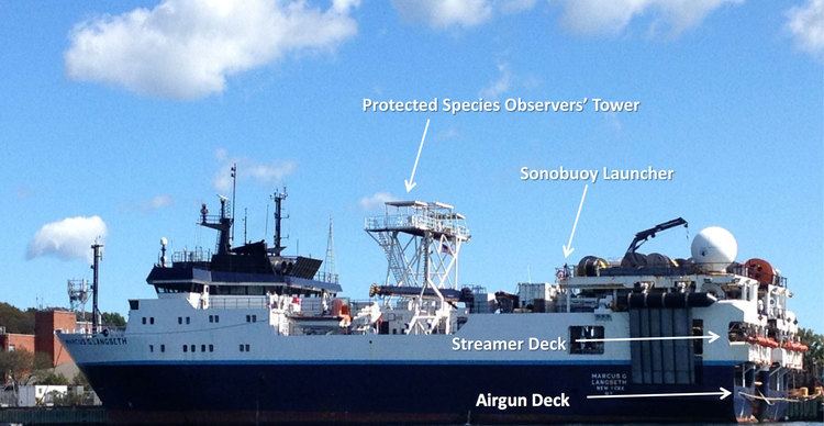 RV Marcus Langseth USGS Atlantic Margin Expedition Combines SubmarineLandslide Studies