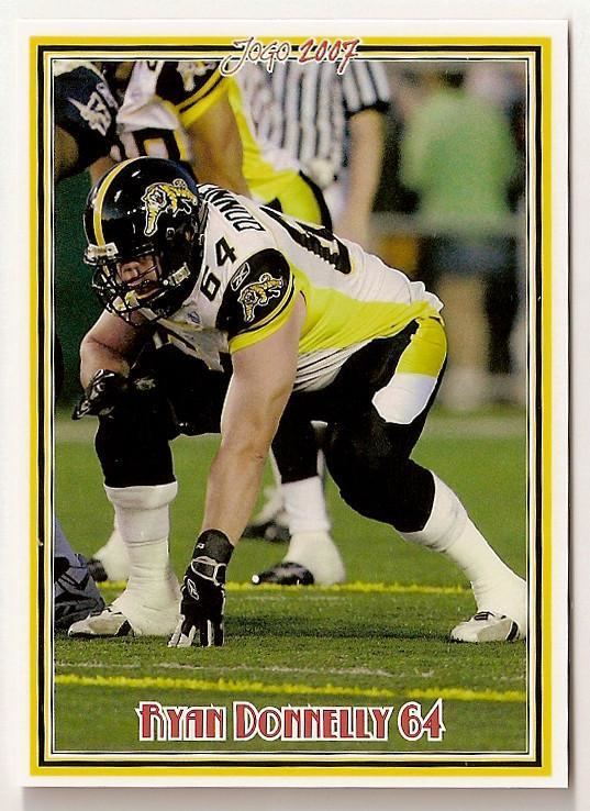 Ryan Donnelly (Canadian football) Ryan Donnelly CFL card 2007 Jogo 82 Hamilton TigerCats McMaster