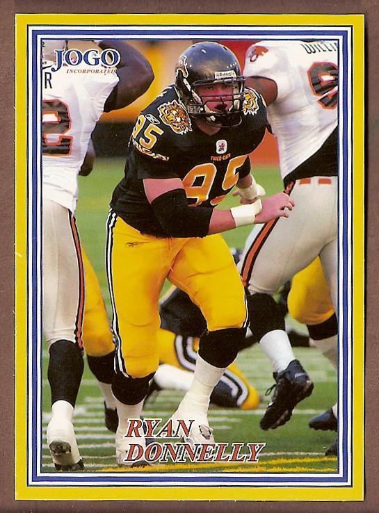 Ryan Donnelly (Canadian football) Ryan Donnelly CFL card 2004 Jogo 166 Hamilton TigerCats McMaster