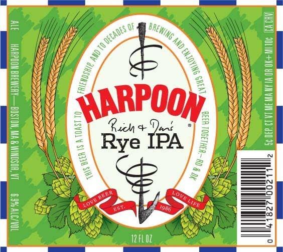 Rye IPA Harpoon Releases Rich amp Dan39s Rye IPA