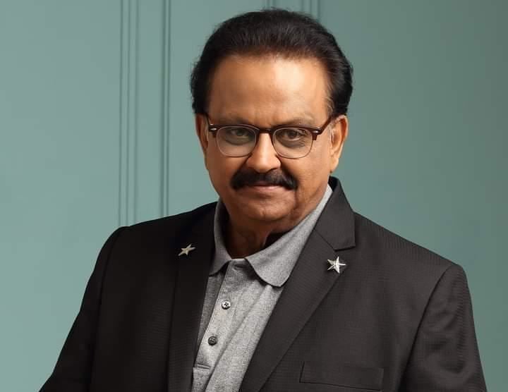 S P Balasubrahmanyam wearing a Black Suit and a pair of eyeglasses