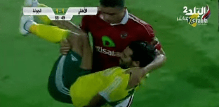 Saad Samir Al Ahly39s Saad Samir lifted an injured El Gounah player