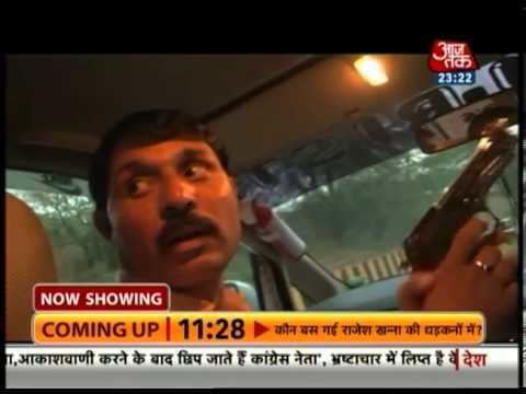 Sadhu Shetty on a news while holding a gun