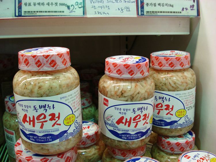 Saeu-jeot Salted fermented shrimp Saeujeot Korean cooking ingredients