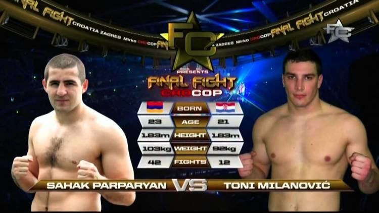 Sahak Parparyan Cro Cop Final Fight Sahak Parparyan vs Toni Milanovic Part 12