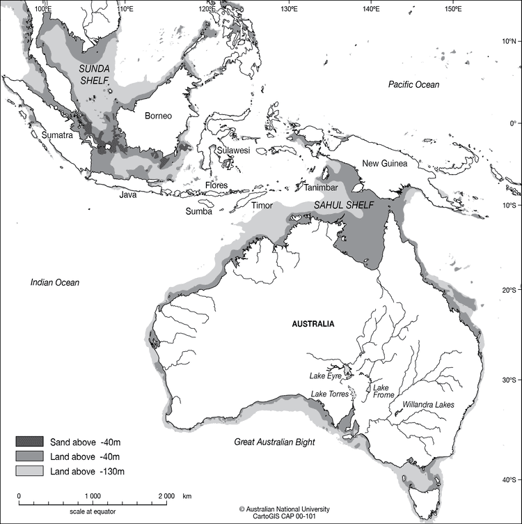 Sahul Shelf Sunda and Sahul Shelf CartoGIS Maps Online ANU