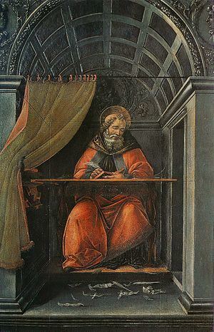 Saint Augustine in His Study (Botticelli, Uffizi) httpsuploadwikimediaorgwikipediacommonsthu