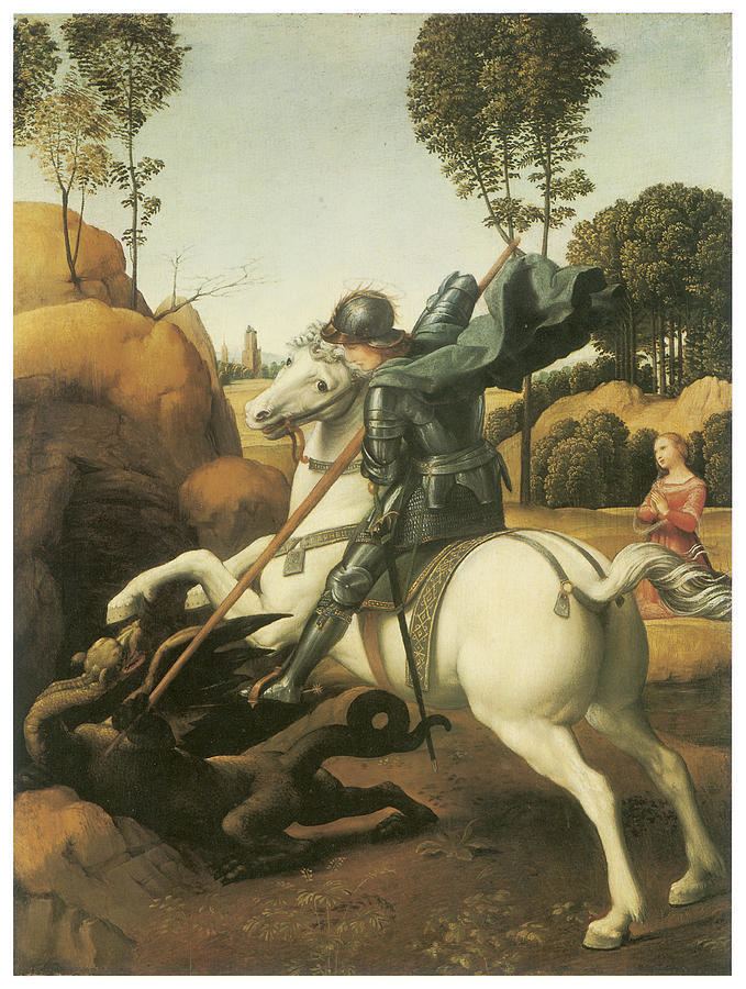 Saint George and the Dragon (Raphael) Saint George and the Dragon by Raphael 1504 ThingLink
