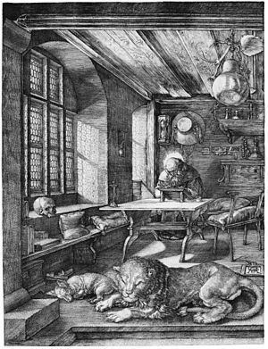 Saint Jerome in His Study (Dürer) httpsuploadwikimediaorgwikipediacommonsthu