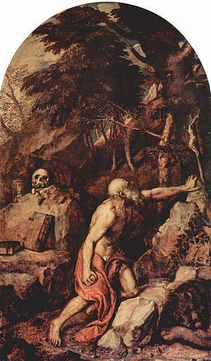 Saint Jerome in Penitence (Titian, 1552) httpsuploadwikimediaorgwikipediacommonsthu