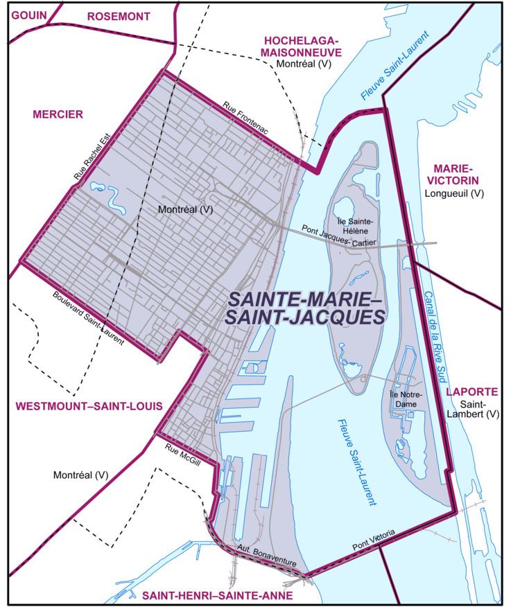 Sainte-Marie–Saint-Jacques Maps of 2011 provincial electoral divisions Le Directeur gnral