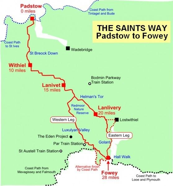 Saints' Way Saints Way Walk Map