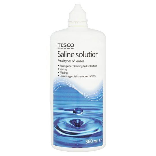 Saline (medicine) Tesco Saline Solution 360Ml Groceries Tesco Groceries