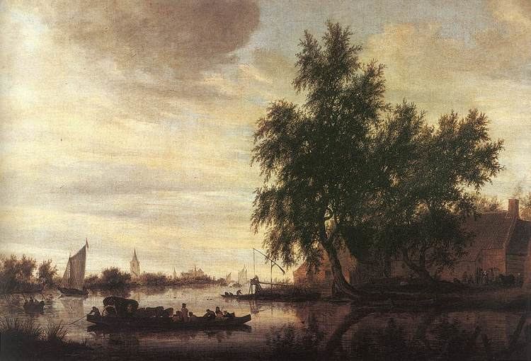 Salomon van Ruysdael The Ferryboat by RUYSDAEL Salomon van