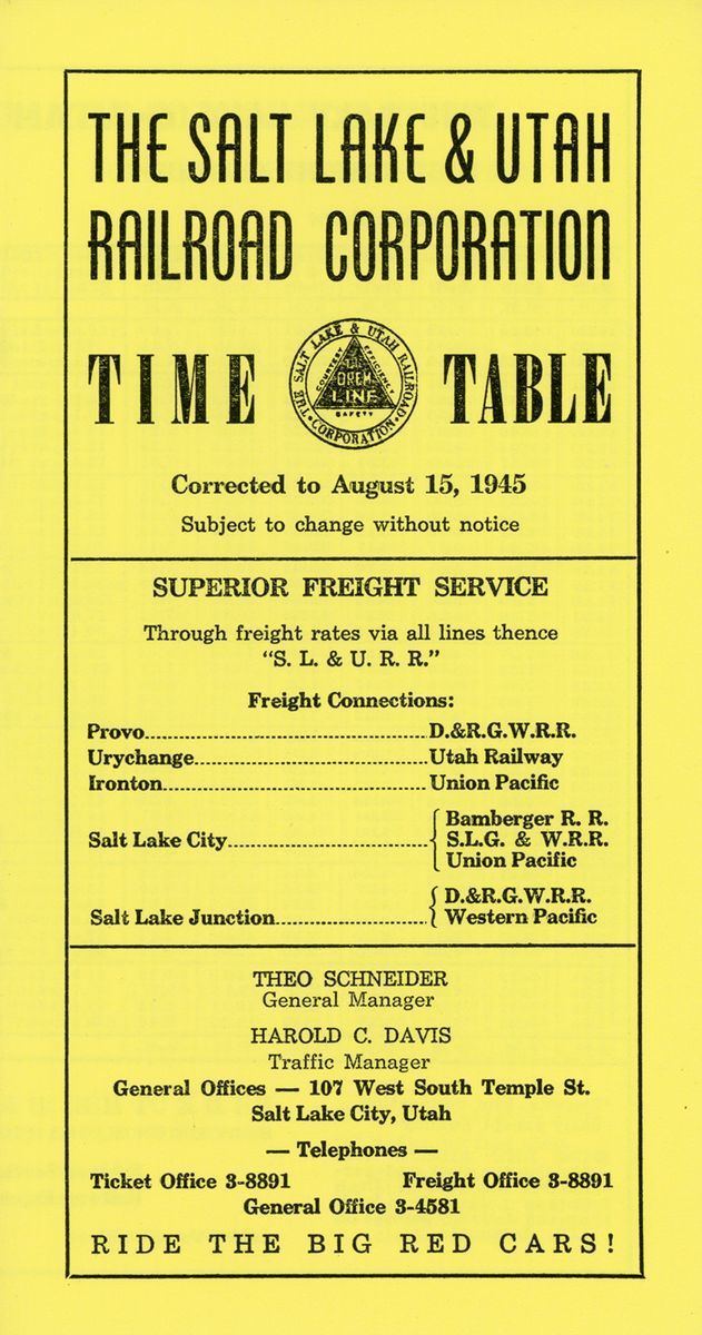Salt Lake and Utah Railroad