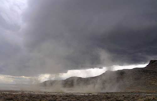 Salt storm Silver Island Bonneville Salt Flats