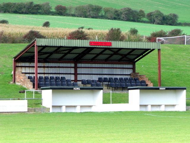 Saltdean United F.C. Main stand Hill Park home of Saltdean nick macneill ccbysa