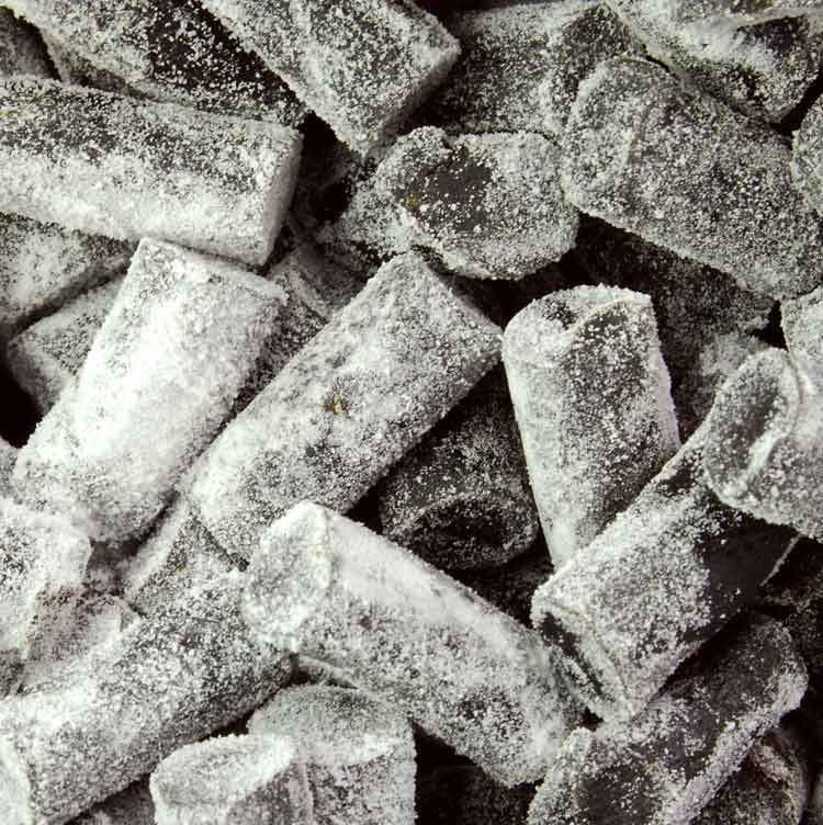 Salty liquorice Icelandic Salmiakbitar Salty Liquorice From Treasure Island Sweets