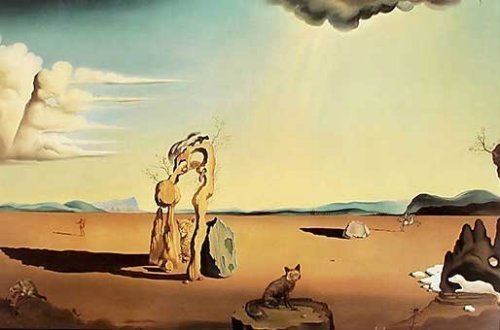 Salvador Dalí Desert Naked Woman in the Desert Art Print by Salvador Dali Easyartcom