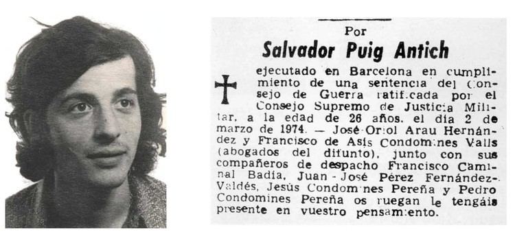 Salvador Puig Antich 6 de mar de 1974 manifestaci a Vic contra l39execuci de