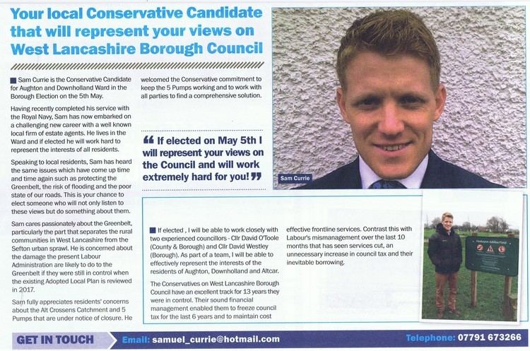 Sam Currie Sam Currie Is Intouch In Aughton Downholland westlancashirerecord