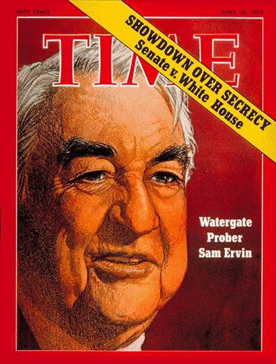 Sam Ervin TIME Magazine Cover Senator Sam Ervin Apr 16 1973
